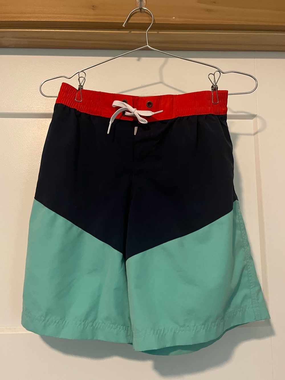 Hanna Anderson Boy’s Colorblock Swim Trunks, like new size 14-16